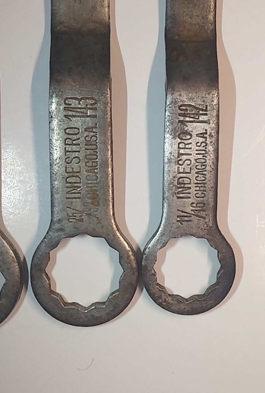 Vintage Indestro Box End Wrench 4pc Set Made In USA