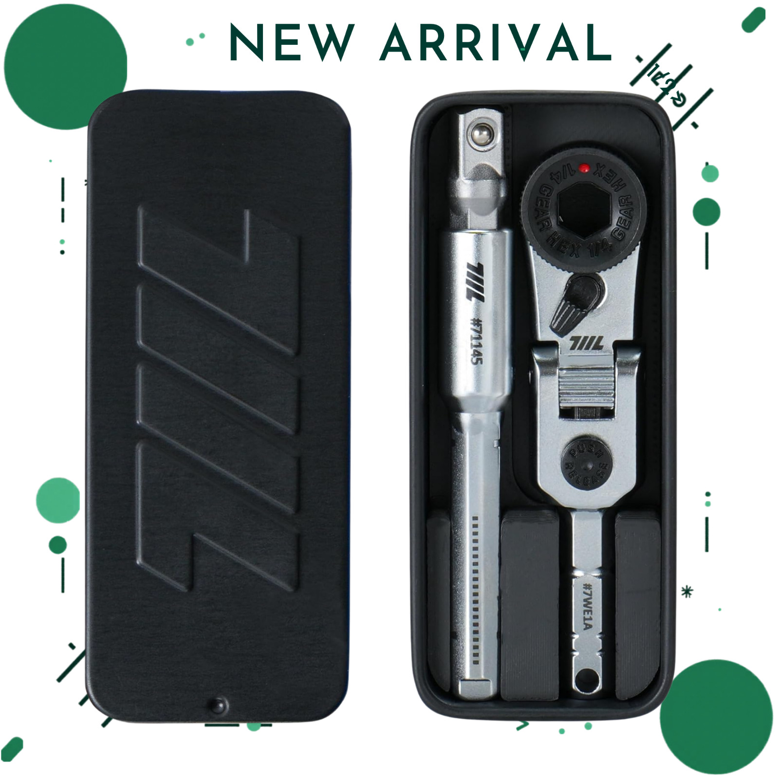 NEW EDC Flex Head Ratchet Wrench 1/4″ Mini Tool w/ T-Handle