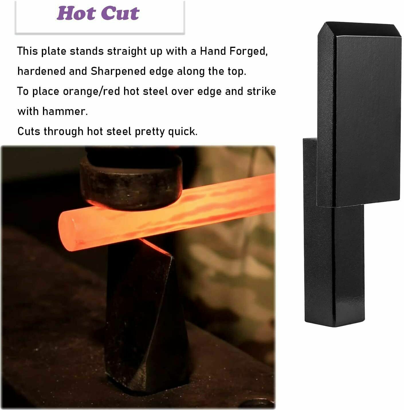 4* 1 Inch Blacksmith Anvil Hardy Tool Set Creasing Stake Hot Cut Bottom Fuller