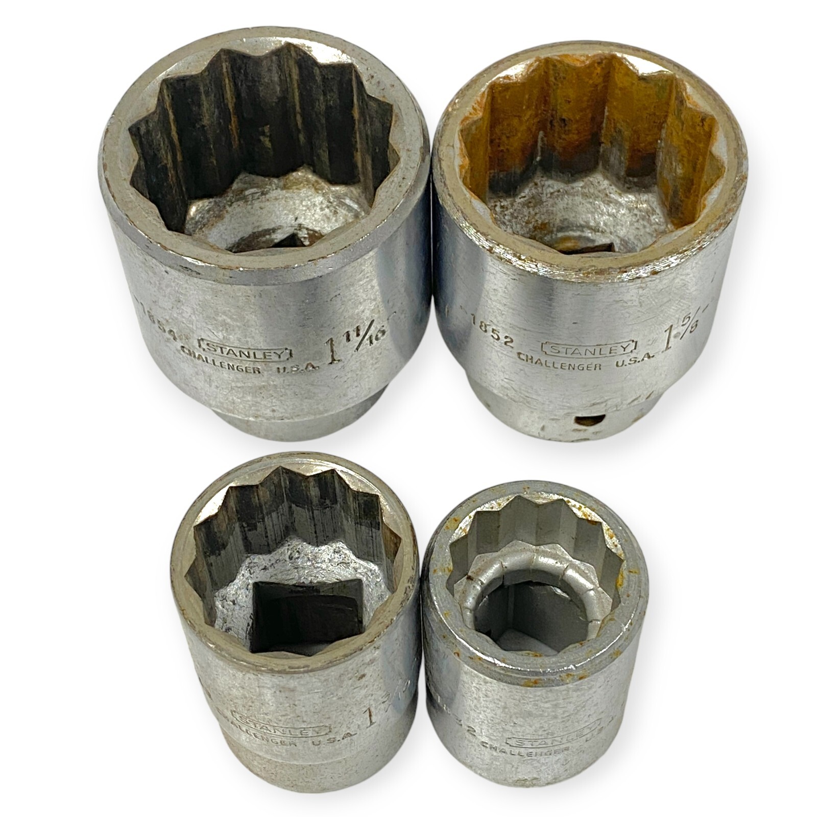 Stanley Challenger 12 Point 3/4 in Drive SAE Socket Set Made in USA, 4 Pcs