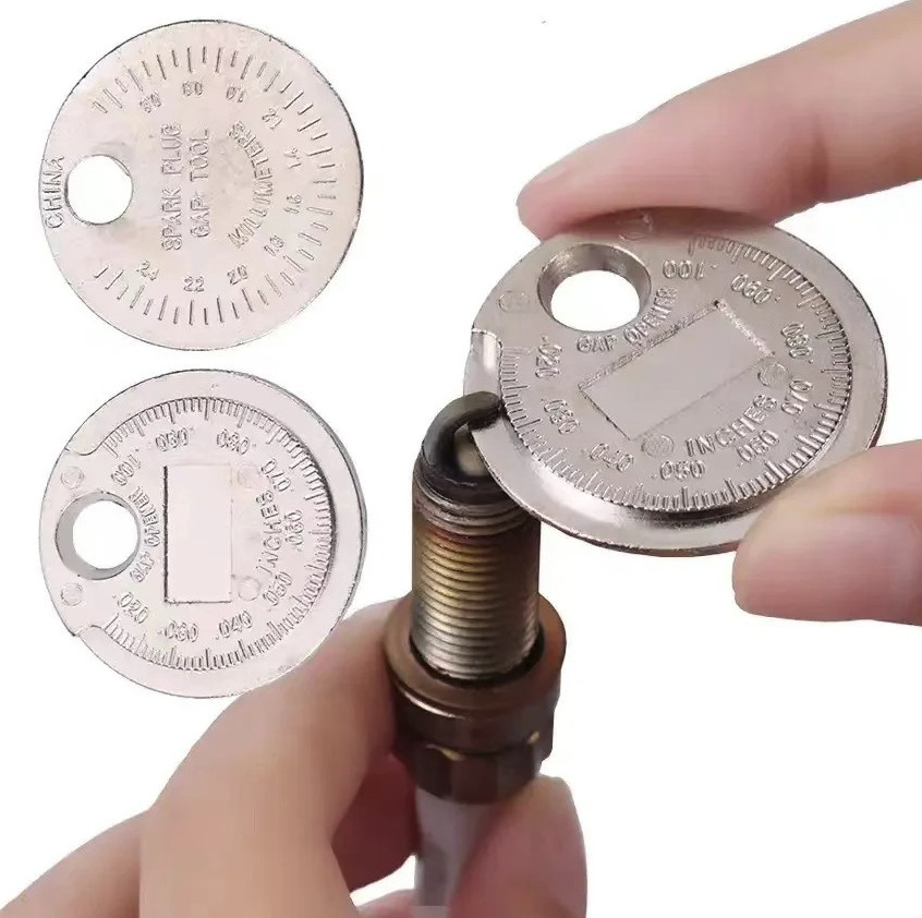 1pc Spark Plug Gap Gauge Coin 0.6–2.4mm Measuring Tool Engine Gapper – NEW