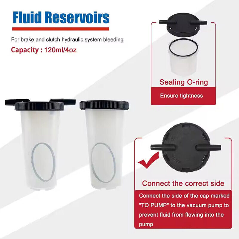 Hand Vacuum Pump Held Brake Bleeder Tester Set Bleed Car Motorbike Bleeding Kit