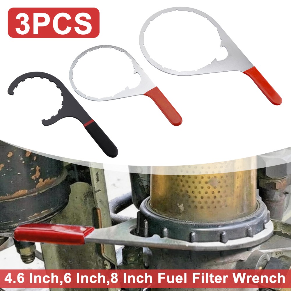 3 PCS Fuel Filter Wrench 4.6 Inch, 6 Inch, 8 Inch For 380134 382 Detroit Diesel
