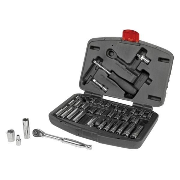 Performance Tool 1/4″ Drive SAE/Metric Ratchet & Socket Set, 36 Pieces