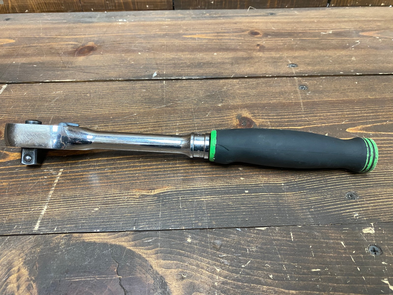 Snap On 1/2″ Drive | 80 Teeth | Soft Grip Handle Green | Quick Release | SHR80AG