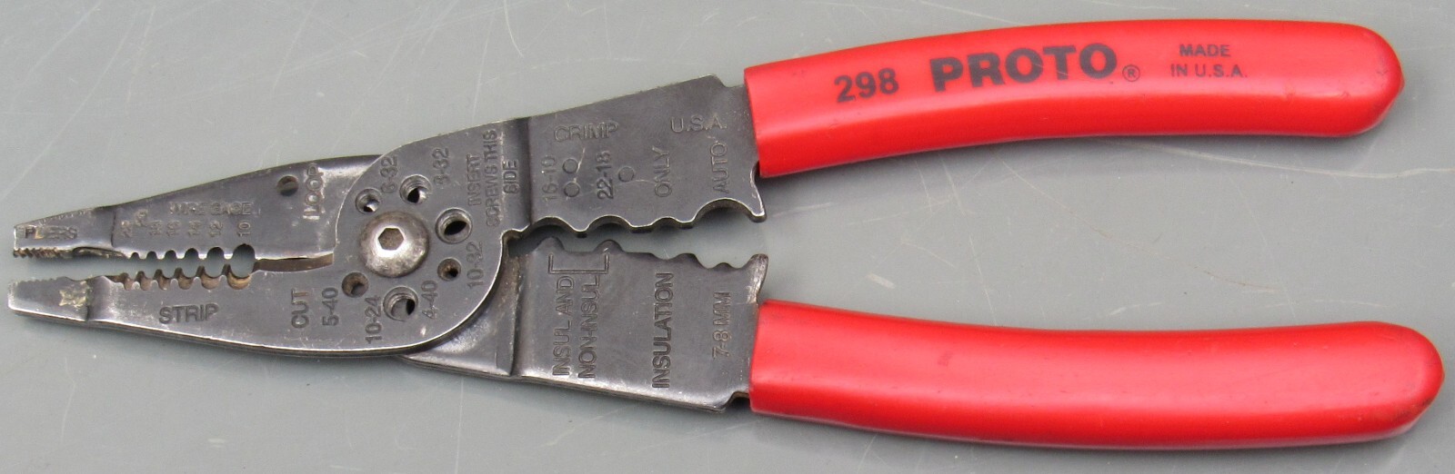 PROTO TOOLS, 6″ COPPER WIRE STRIPPER/CUTTER TOOL, #296