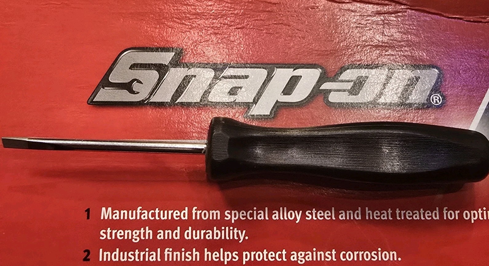 Snap-On Tools SDD244 Black Hard Plastic Handle FINE FLAT Tip Mini Screwdriver