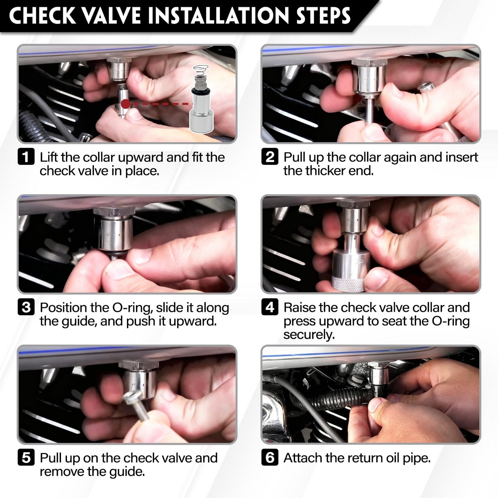 Check Valve Repair Tool Kit for Harley EFI Fuel System 2001-2025,Fuel Line Disc