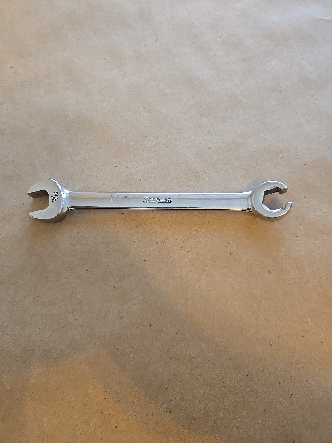 Snap On 9/16″ 6PT SAE Chrome Open/Flare Nut End Combination Wrench RXS18