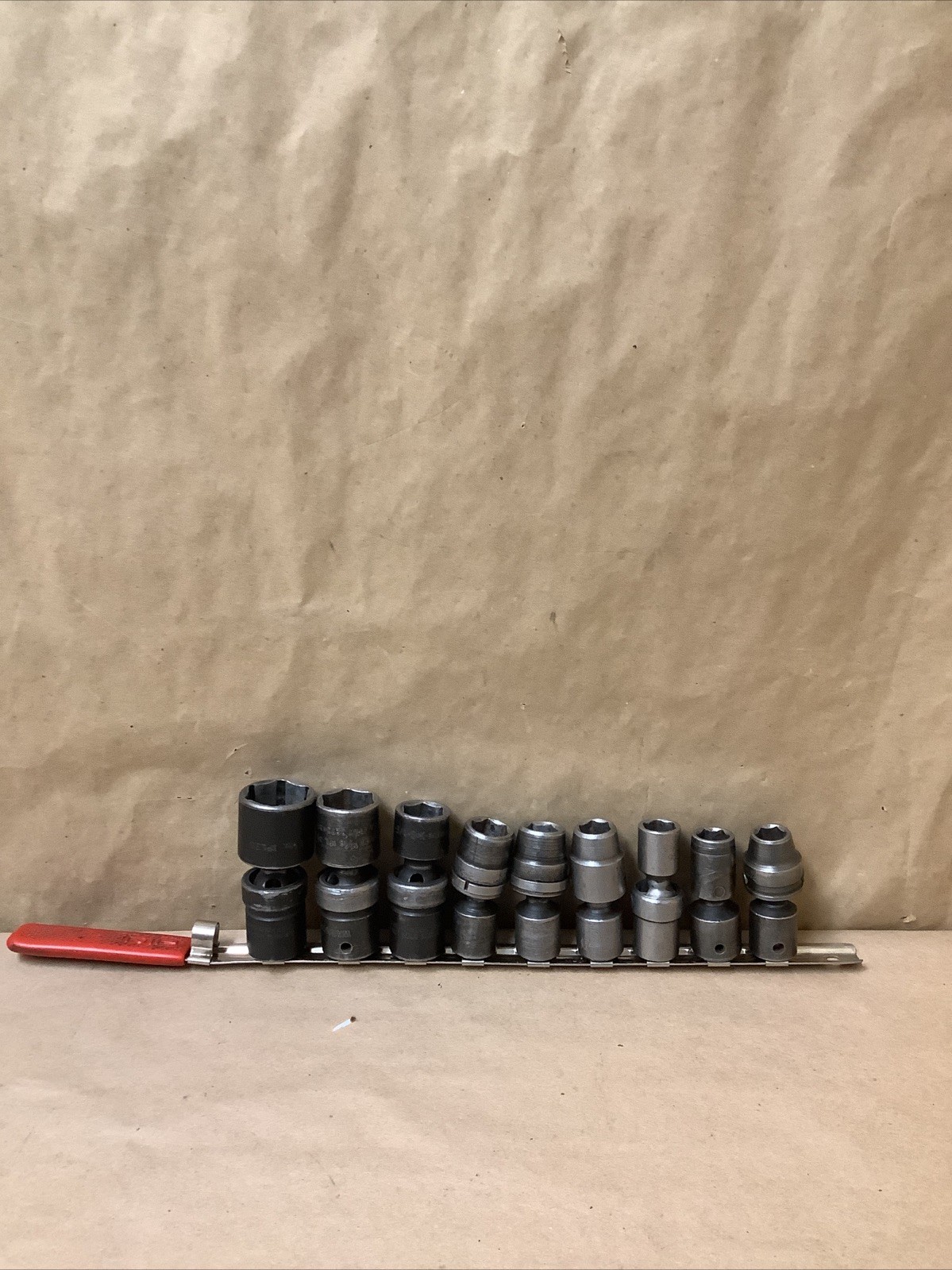 Misc 9pc 1/2”-1 1/8” 1/2” Drive SAE 6PT Shallow Impact Swivel Socket Set – Black