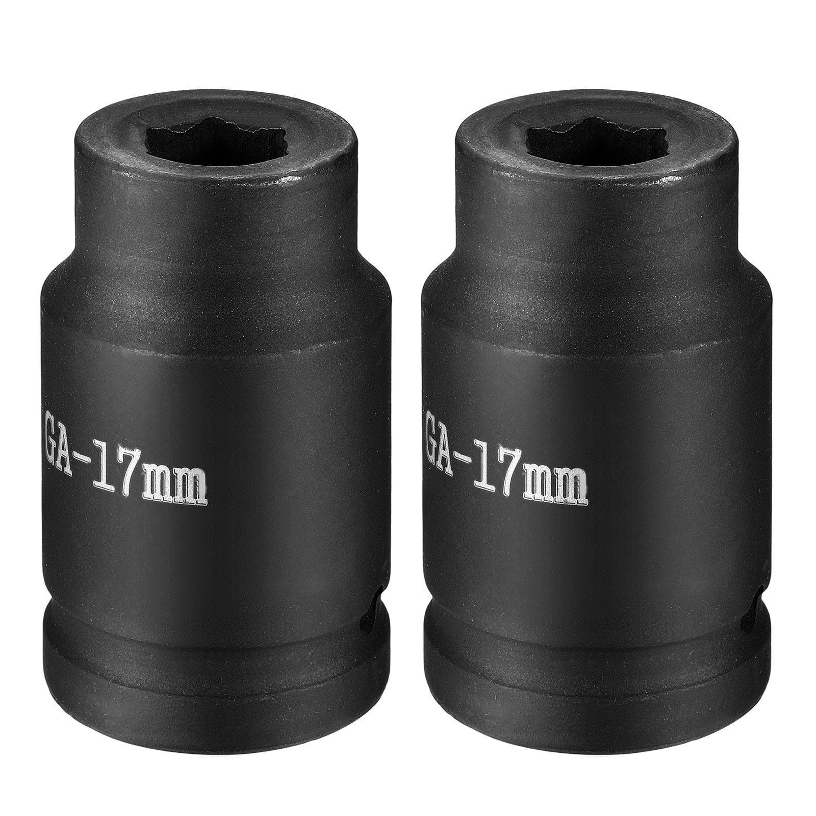 2pcs 1 Inch Drive 17mm 6 Point Impact Socket Chromium Vanadium Steel