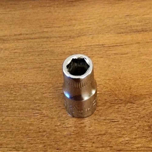 Craftsman USA 6mm Socket 6 Point 1/4″ Drive -VV- 43502 (Top Knurl mm)