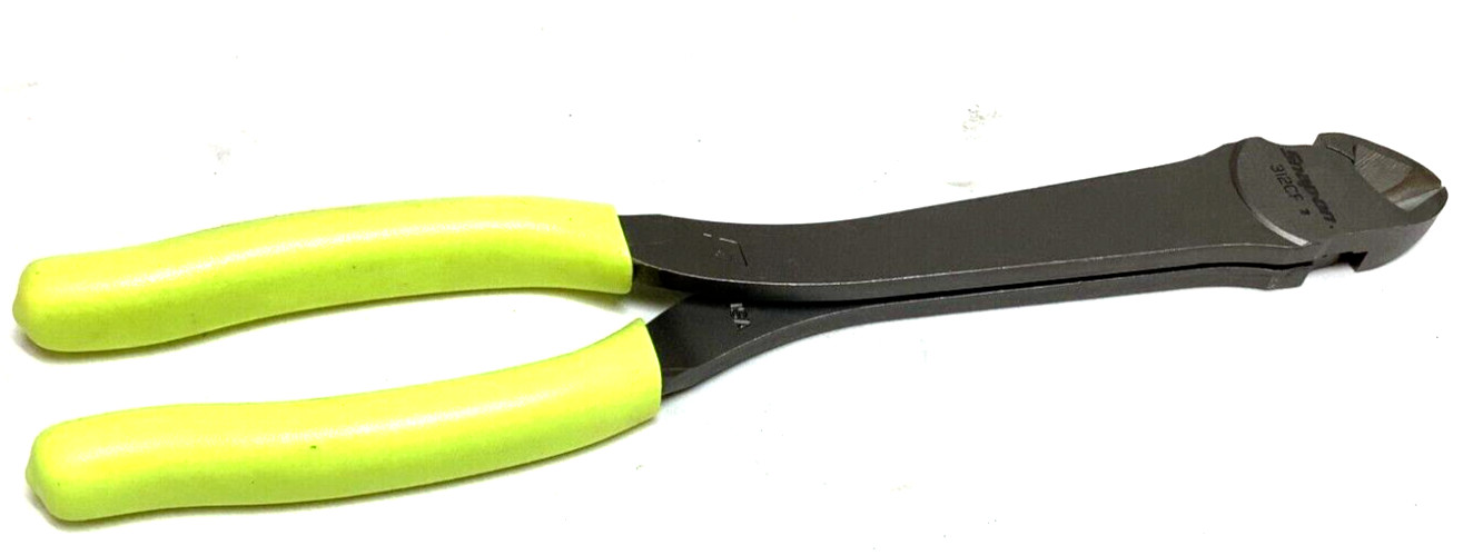New Snap-on™ 312CF 312CFHV 12″ Long Diagonal Cutters Hi-Viz Yellow Vinyl Grip