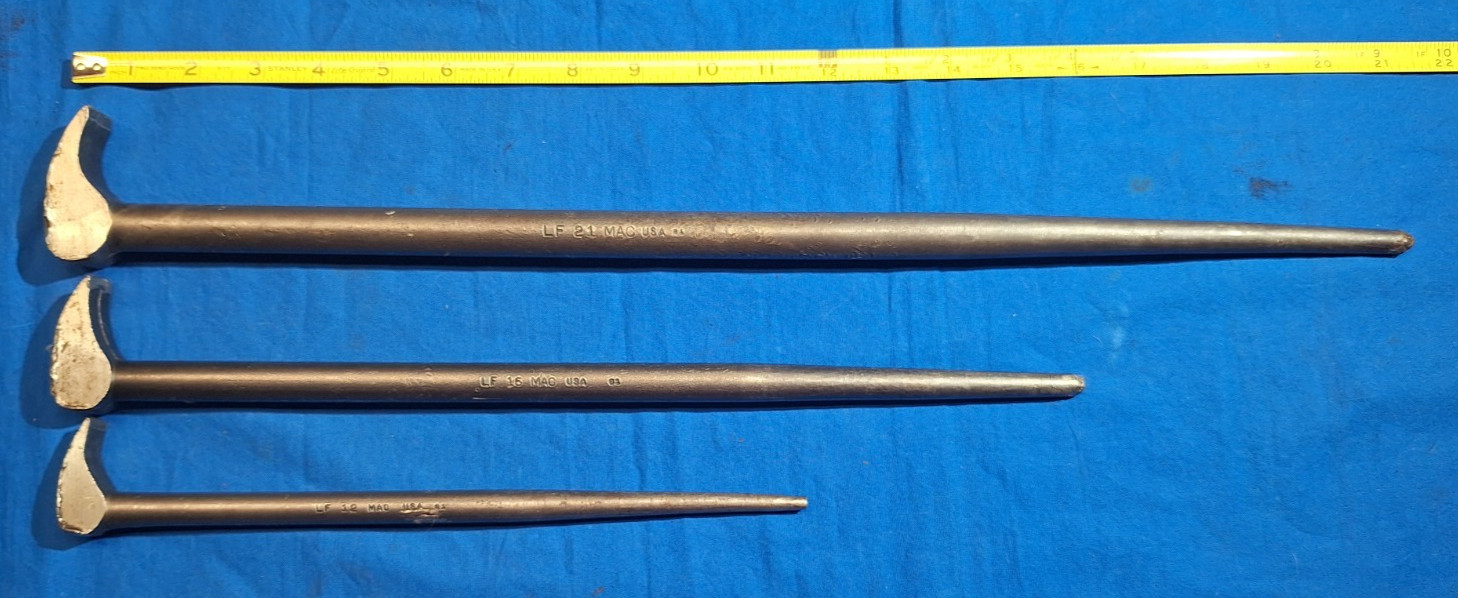 Mac Tools 3 piece Ladys foot pry bar set 21″, 16″ 12″, LF21, LF16, LF12