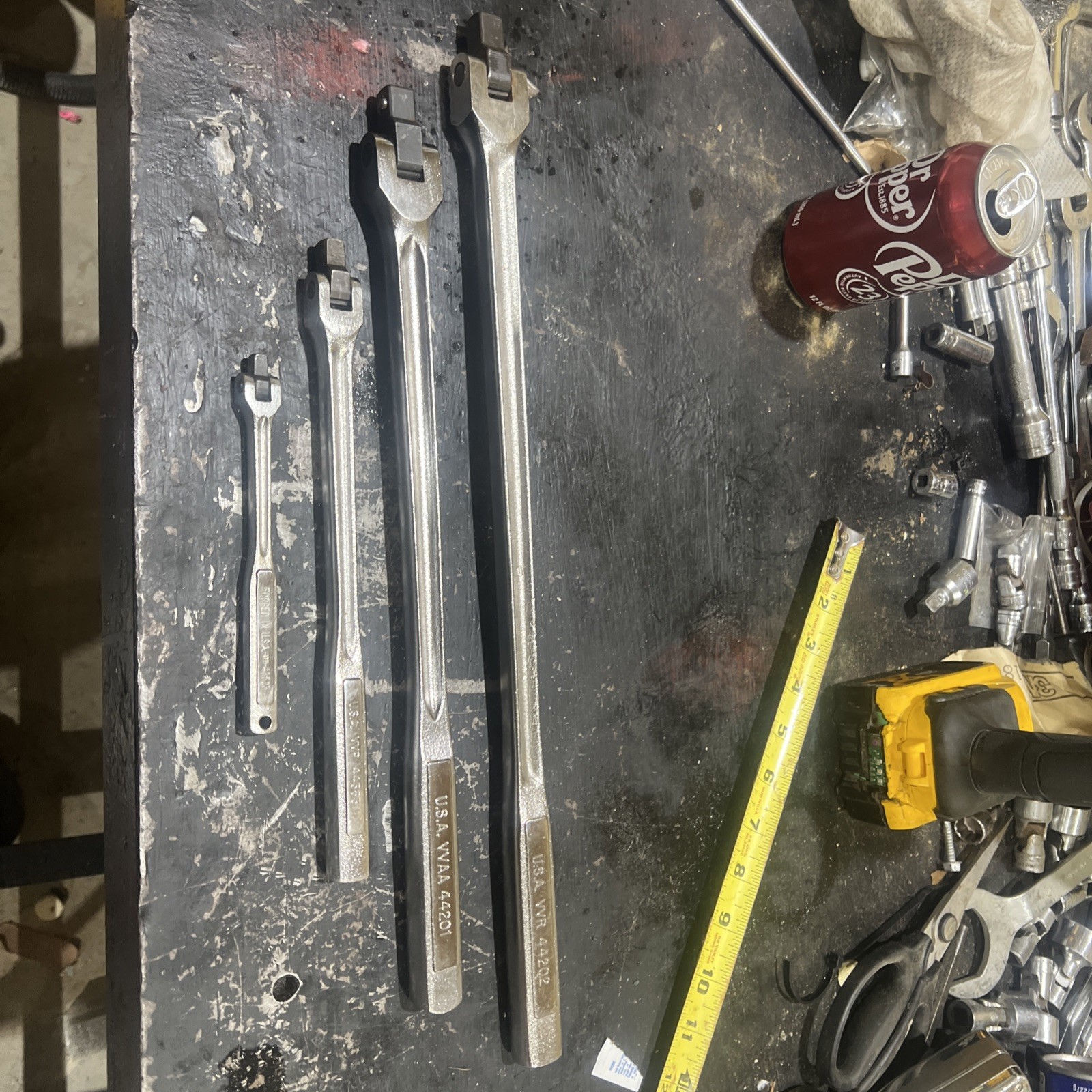 Craftsman USA 4 Piece Breaker Flex Handle Bars 1/4-3/8-1/2 Super Clean Set