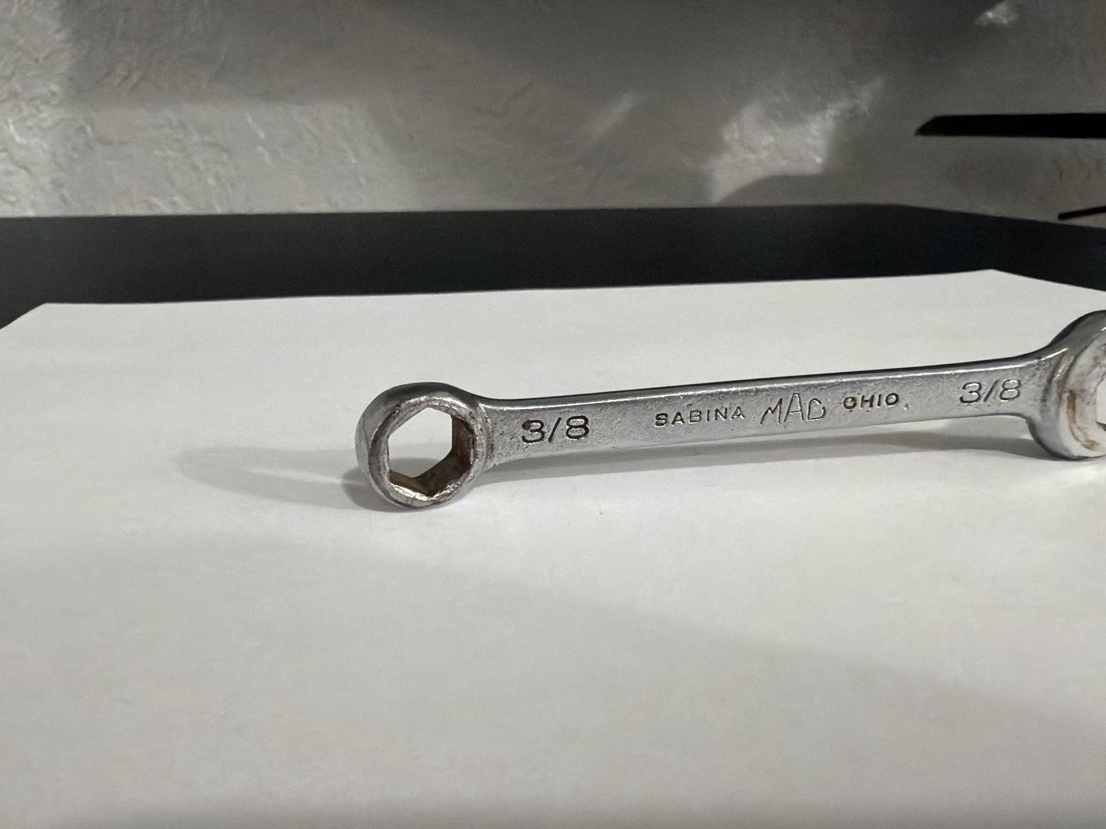 Mac Tools 3/8″ 6PT SAE Short Combination Wrench USA CH12