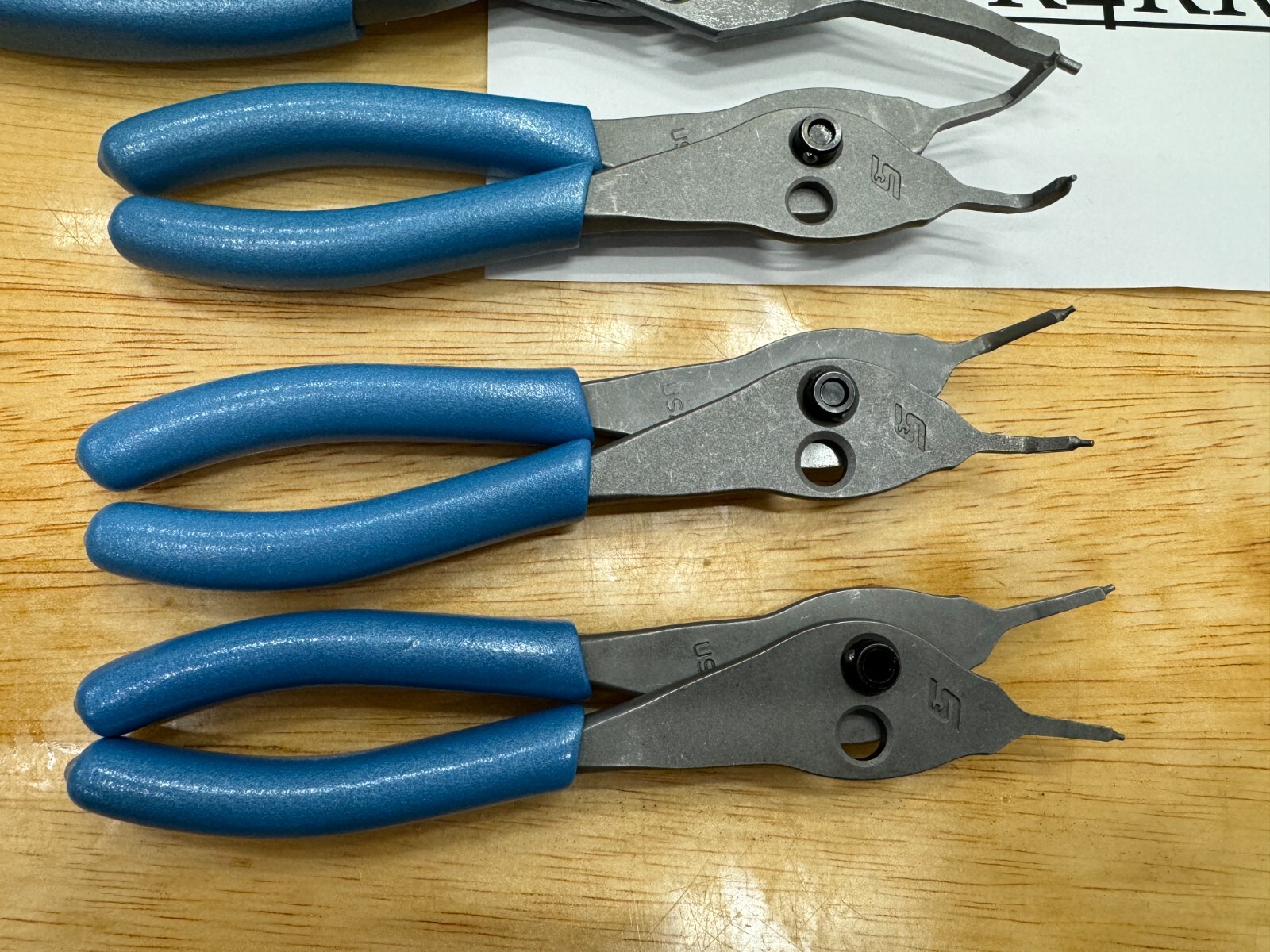 Snap-on Tools USA NEW RARE PEARL BLUE 12PC MASTER Snap Ring Plier Set SRPCR112PB