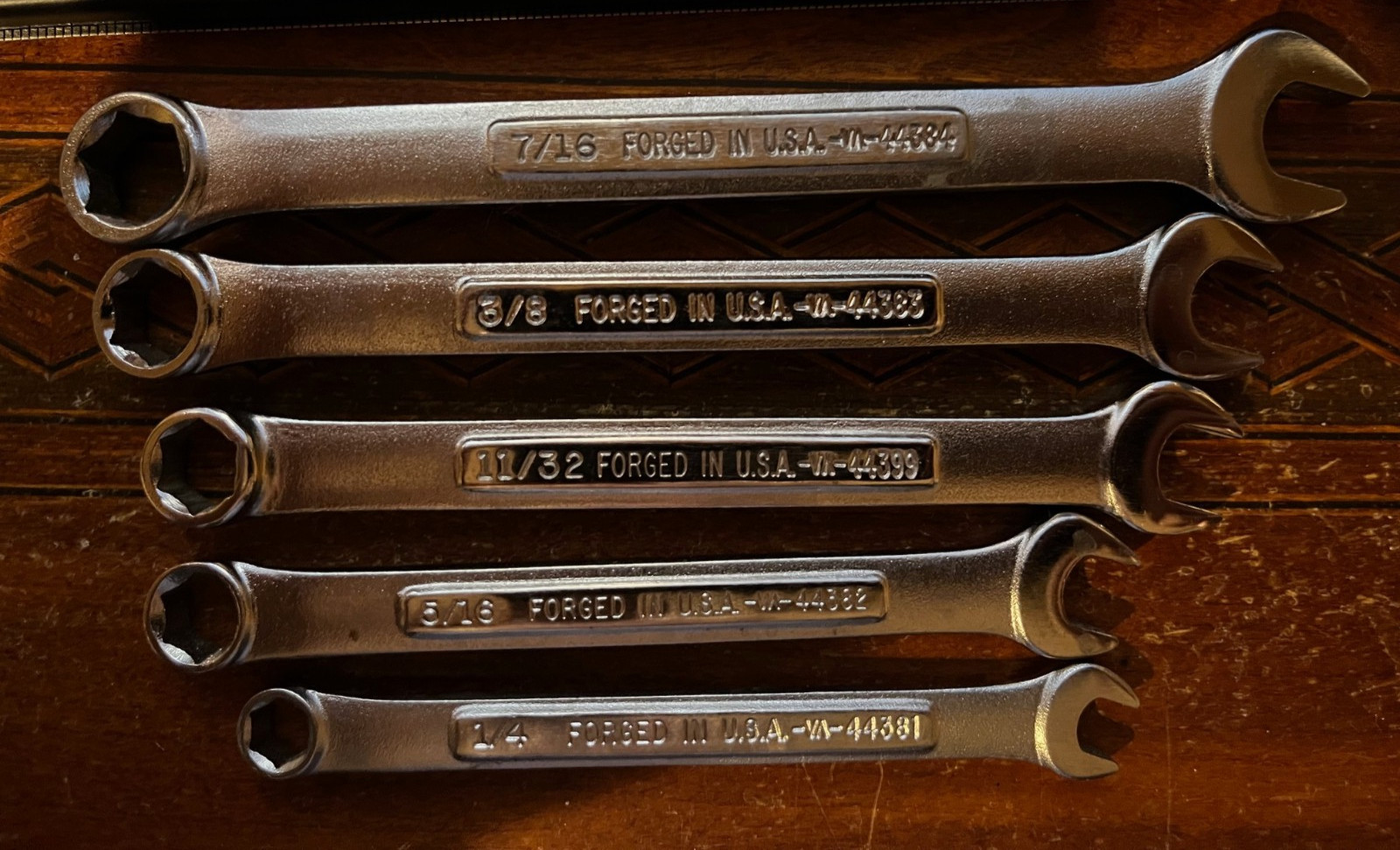 Vintage Craftsman VA USA 13pc SAE 6 Pt Combination Wrench Set 1/4″ – 15/16″ Rare