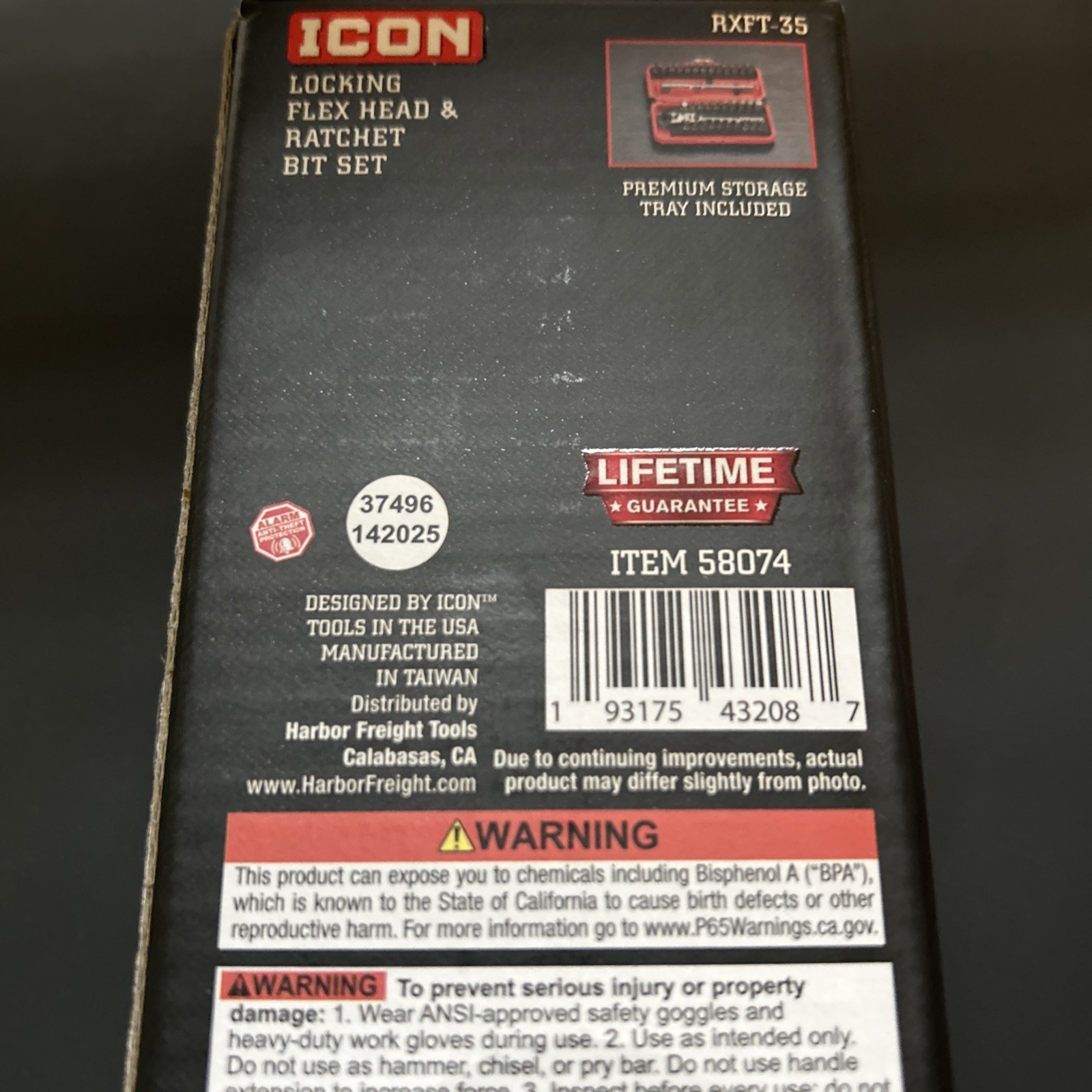 ICON RXFT-35 Locking Flex Head Ratchet and Bit Set 35 Piece NEW