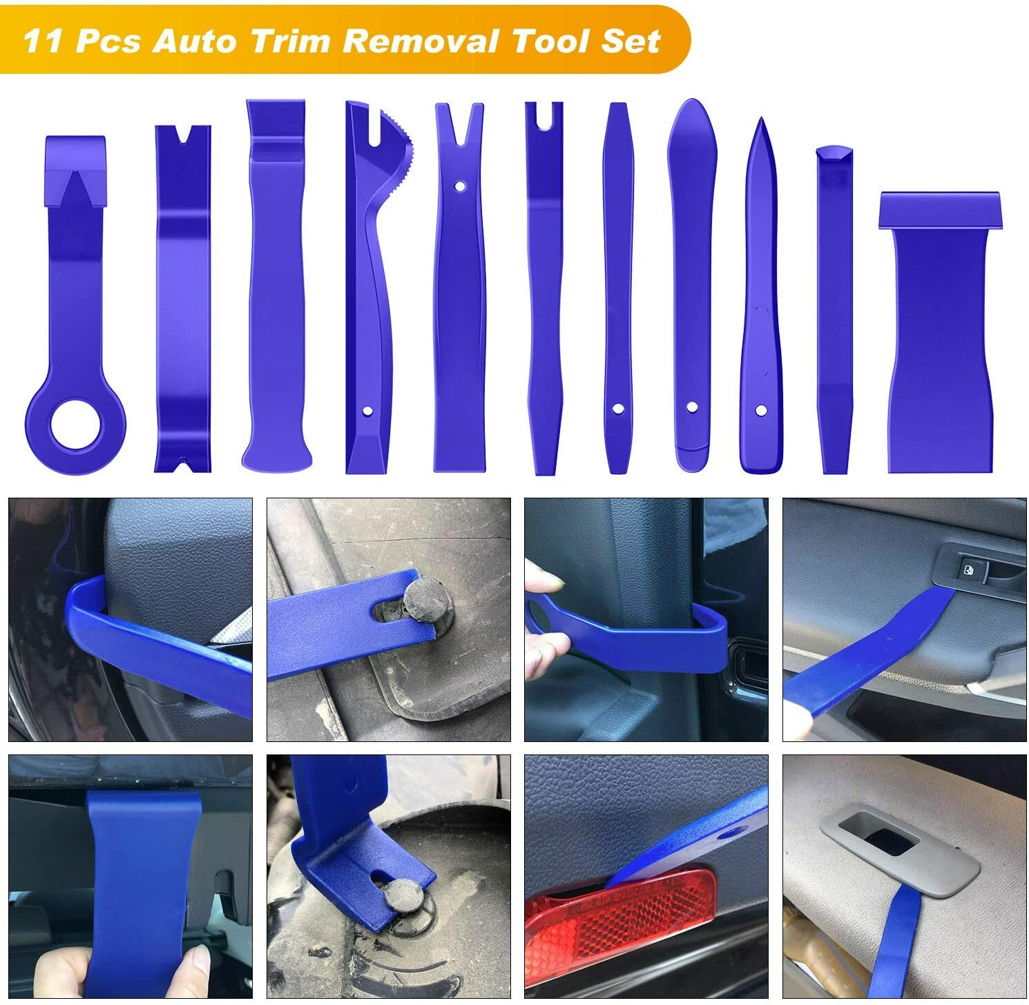 Auto Trim Removal Tool Kit Fastened Car Door Clips Panels Dashboards Plier Nylon