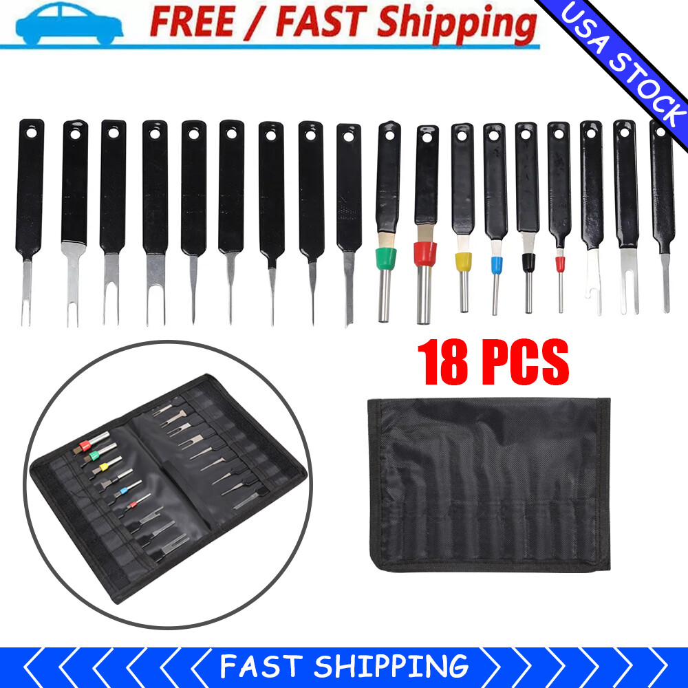 18x Heavy Duty Thick Car Terminal Removal Kit Wire Connector Pin Release Tool