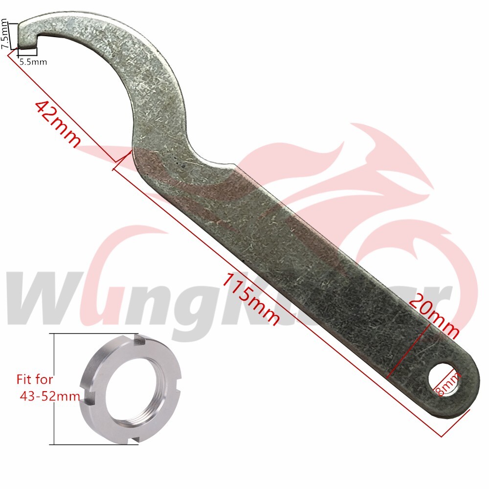 Motorcycle Repair Hand Tool Shock Absorber C spanner Wrench For 43-52mm Shocker