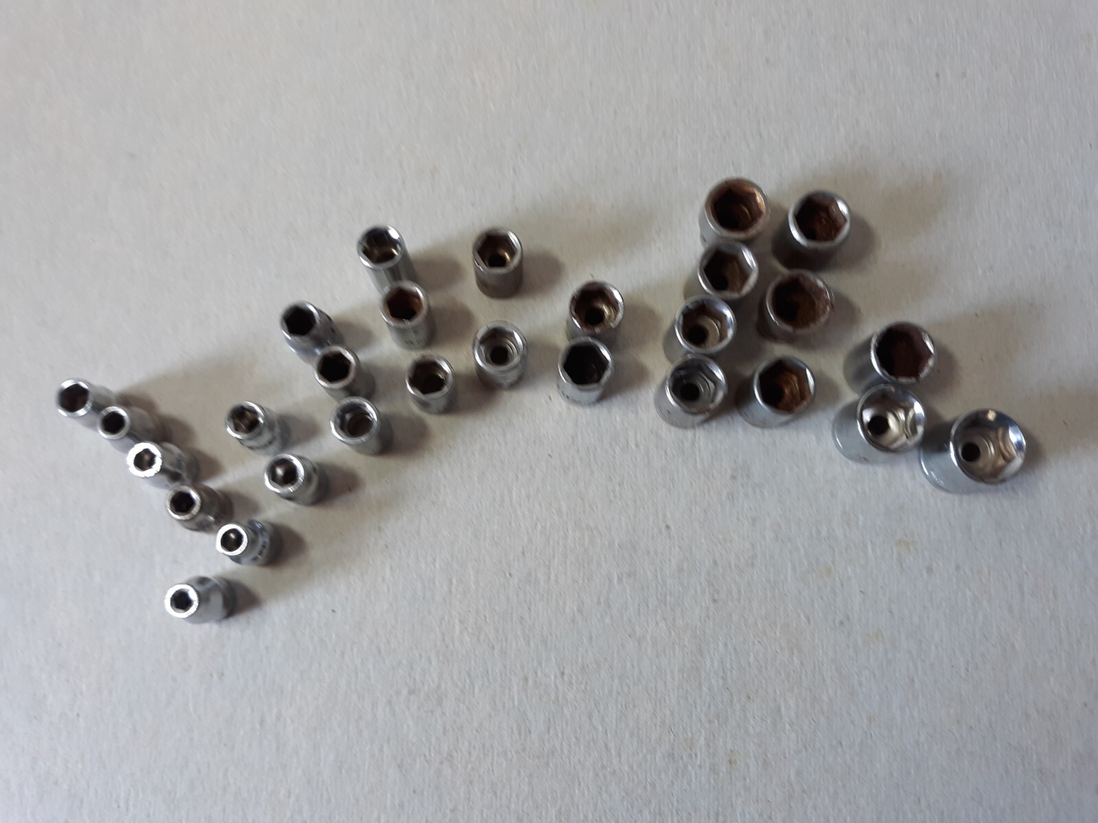 Lot Of 28 Sockets, Metric 1/4″ Drive, 4 mm to 14 mm – unbranded