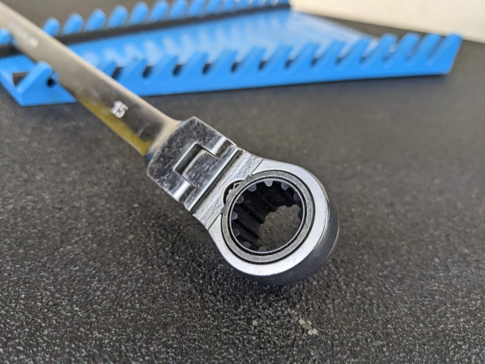 #bi853 Steelman Pro 96746-03 Ratcheting Wrench Metric 13mm 15mm Flex Reversible