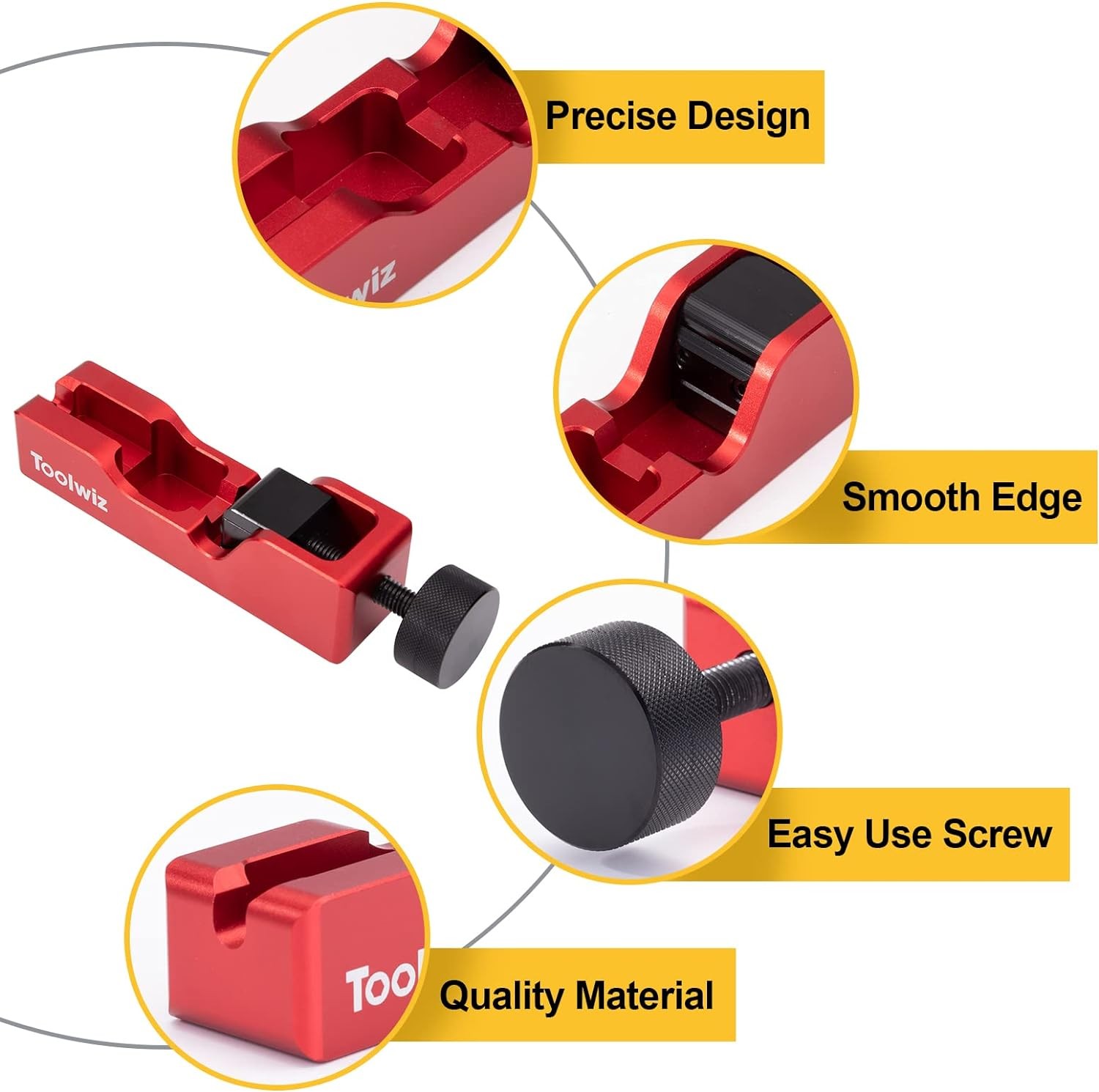 Toolwiz Spark Plug Gap Tool with 32 Blade Steel Feeler Red+Feeler Gauge