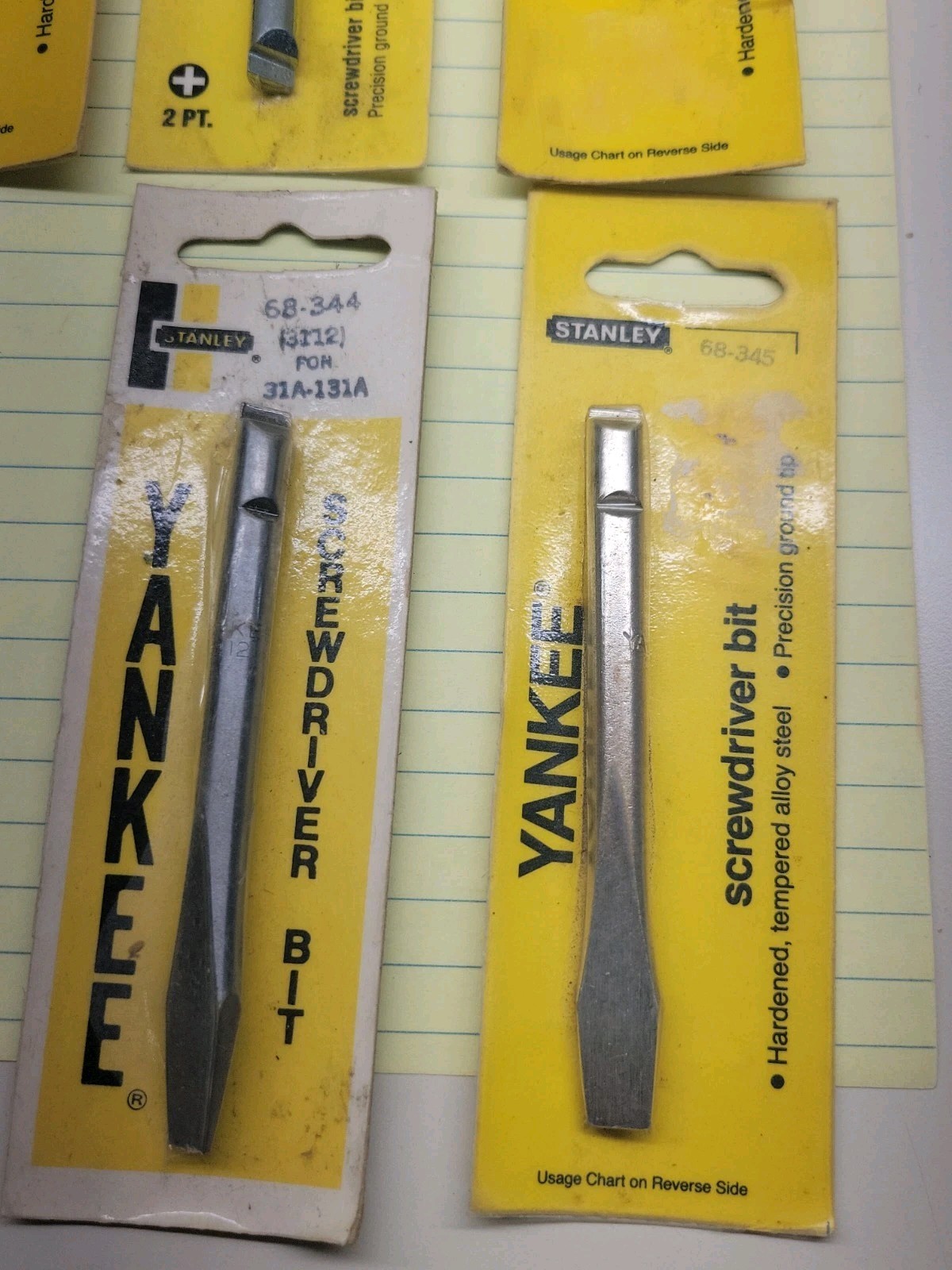 Stanley Yankee Screwdriver Bits #1 #2 #3 Phillips Flat 1 2 & 3 31 131 68-131 62A
