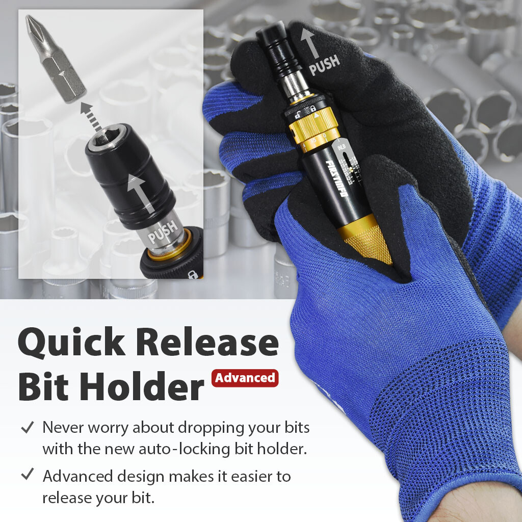 FIRSTINFO 1/4 Inch Torque Limiting Screwdriver 0.5-6 in-lbs -US