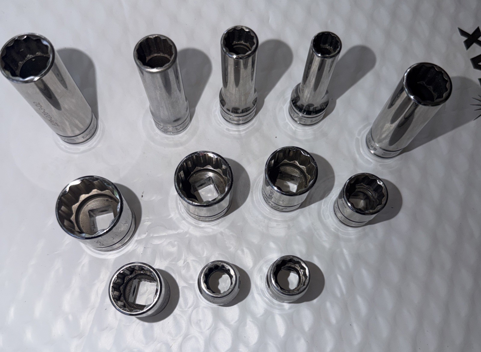 SNAP-ON TOOLS 12 pc 3/8″ Drive 12-Pt SAE Shallow/ Deep Combination Socket Set