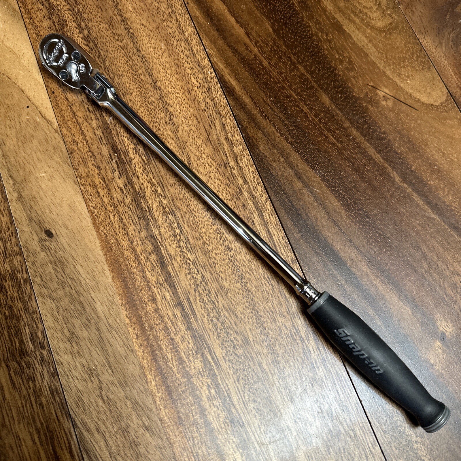 NEW Snap On 1/4″ THLLF72 X-Long DARK TITANIUM Soft Grip Flex Head Ratchet