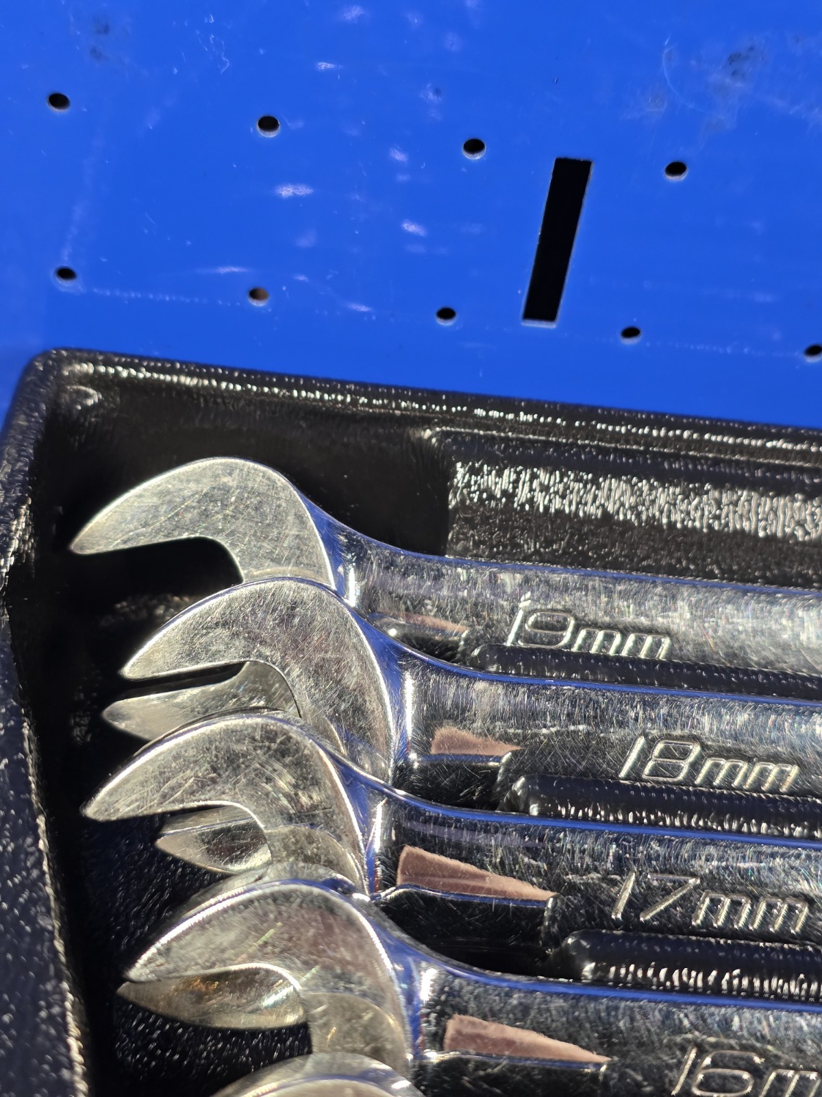 Snap-on OEXM710B 10mm-19mm 10-Piece Flank Drive Chrome Combination Wrench Set