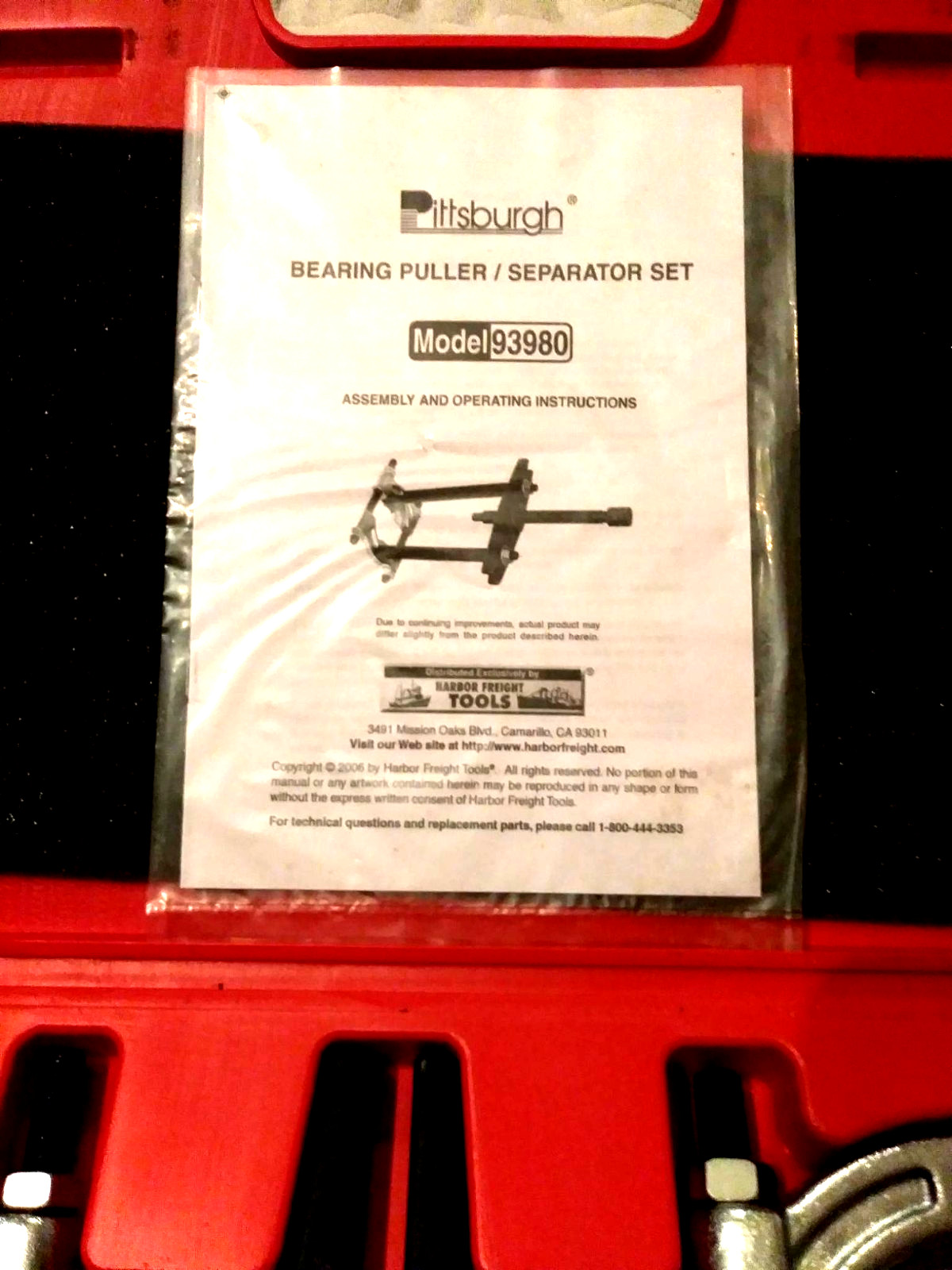 PITTSBURG BEARING PULLER SEPERATOR SET BRAND NEW