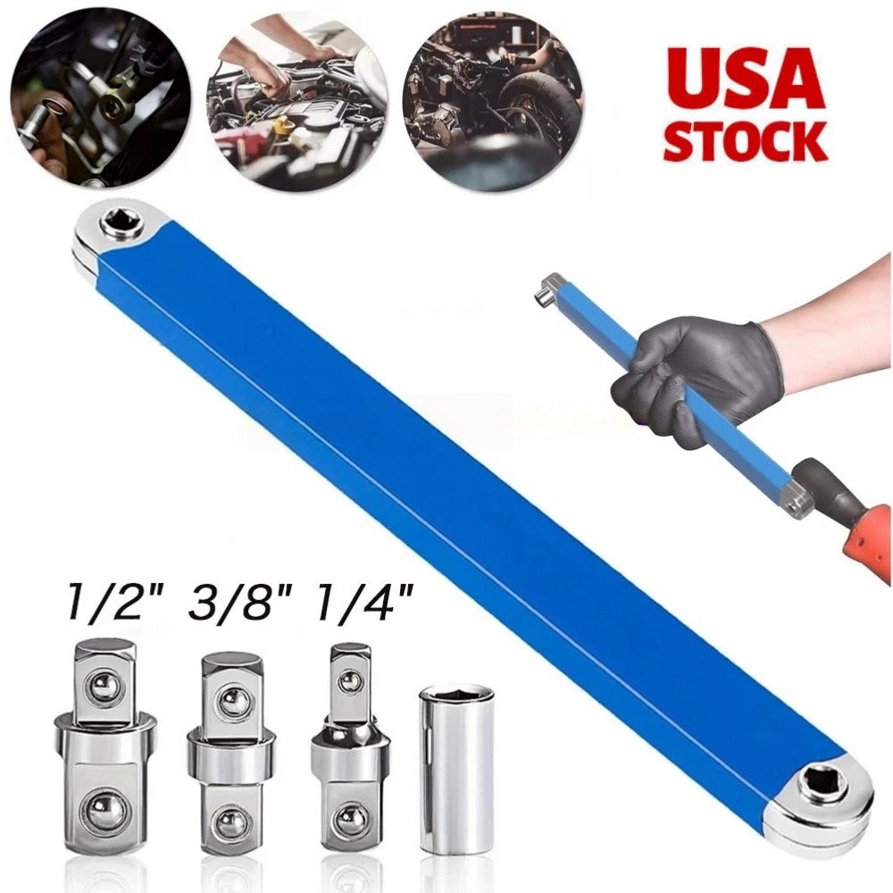 Impact Ready Offset Extension Wrench 1/2″ 1/4″ 3/8″ Tight Spaces Extension Tool