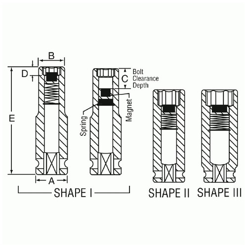 Grey Pneumatic 1011MDG 3/8″ Drive x 11mm Magnetic Deep Impact Socket, 6 Point
