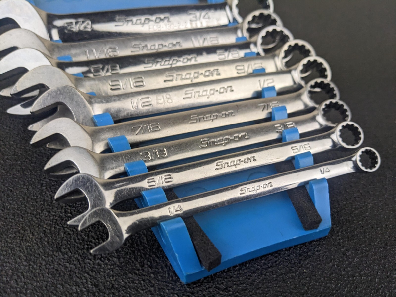 #bk471 Snap On Tools OES Master SAE Spline Short Wrench Set 3/8” – 3/4″ Aviation