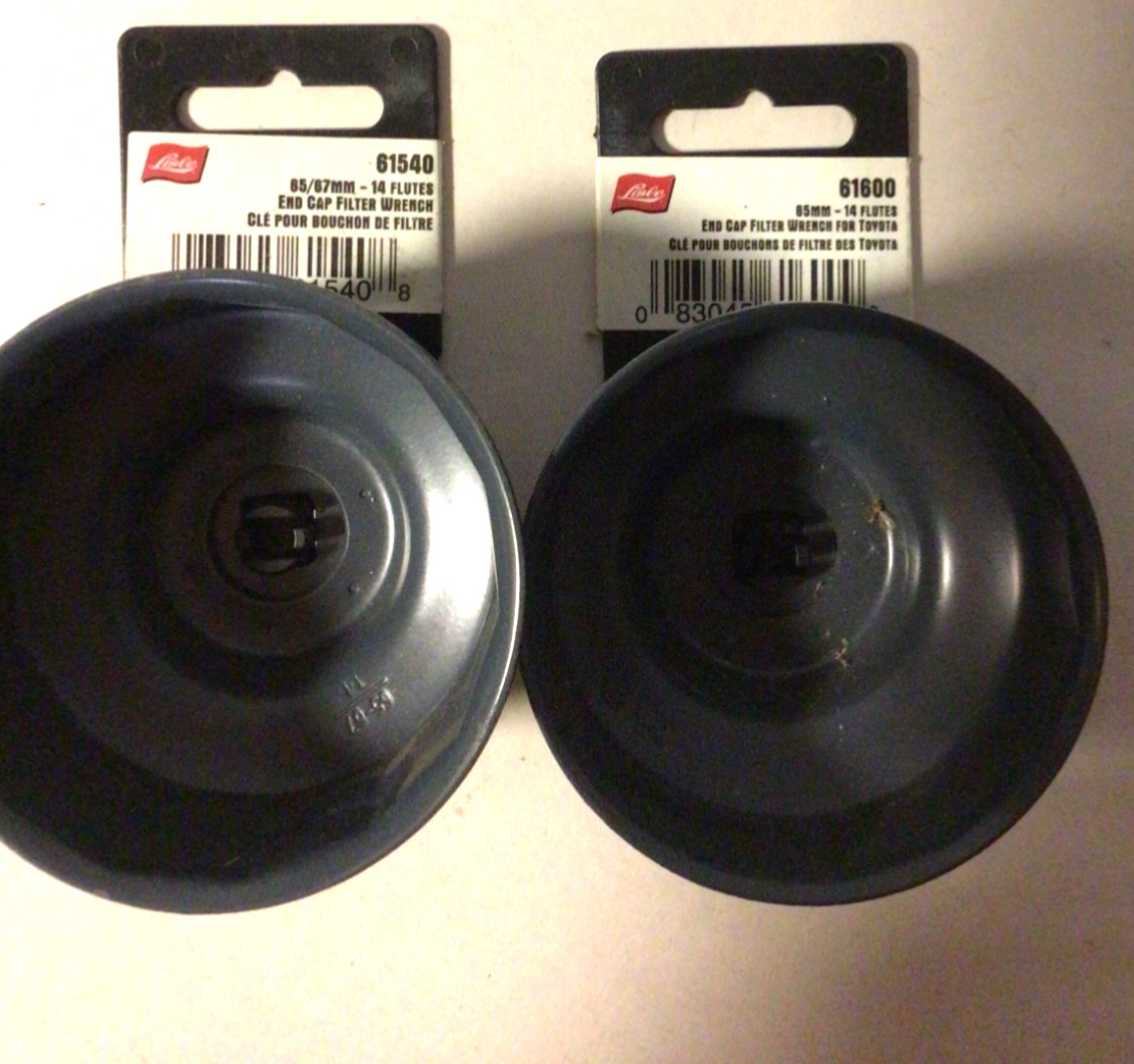 Lisle Tools lot of 6 End cap filter wrench see photos for sizes