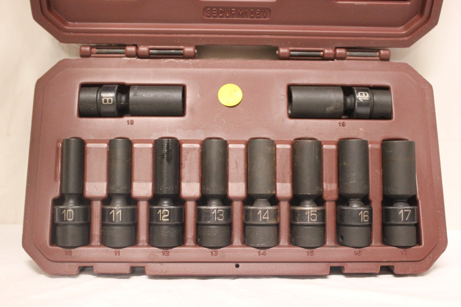 Matco Tools SBDUPM106V 10pc 3/8″ Dr Metric 6 Pt ADV Swivel Impact Socket Set C2