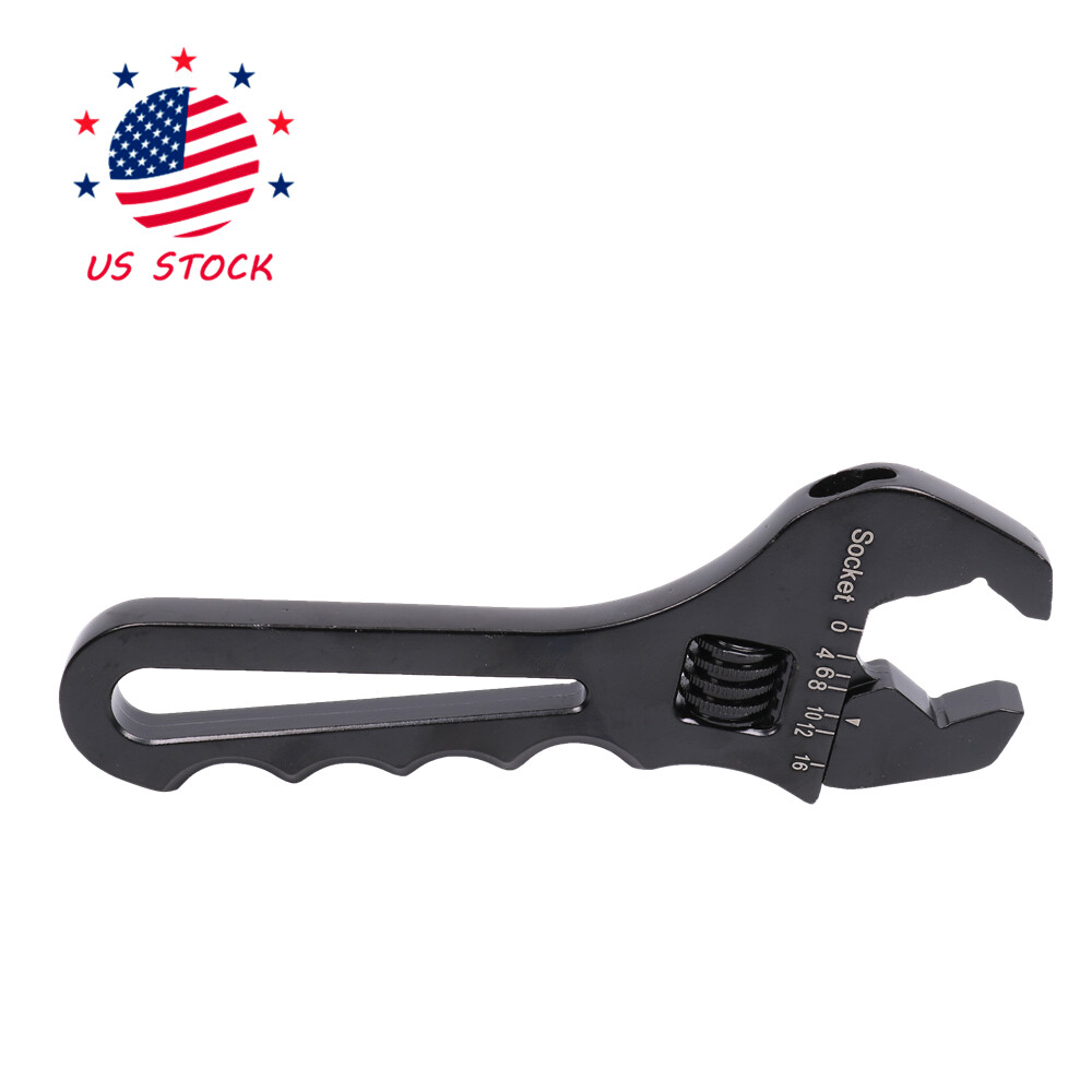 Adjustable Wrench Aluminum Tool Spanner Black 3AN-16AN New For Hose End Fitting
