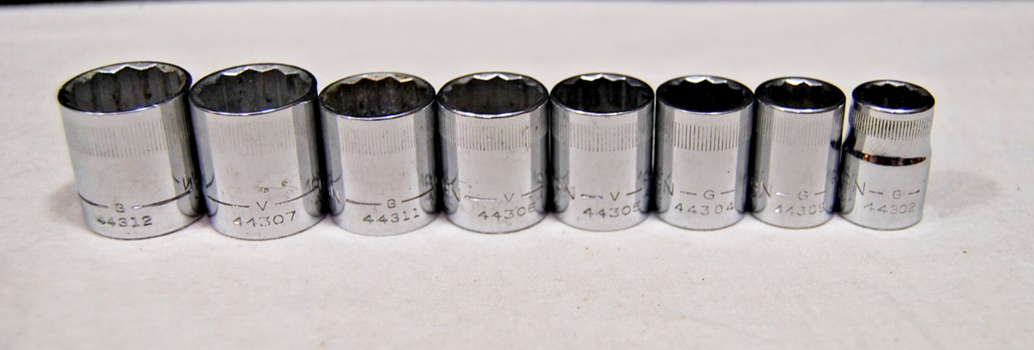 Craftsman 3/8″ Drive Metric 12 Point 8pc Socket Set