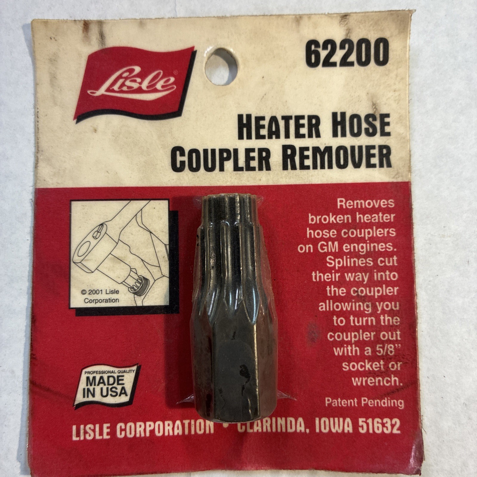 Lisle Heater Hose Coupler Remover #62200 New & Sealed In Original Package