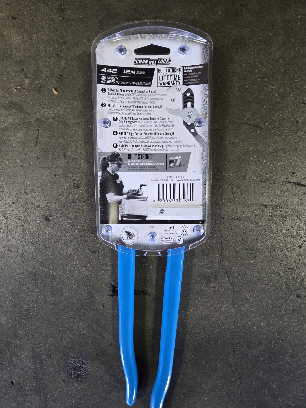 Channellock 442 12-Inch V-Jaw Tongue & Groove Plier