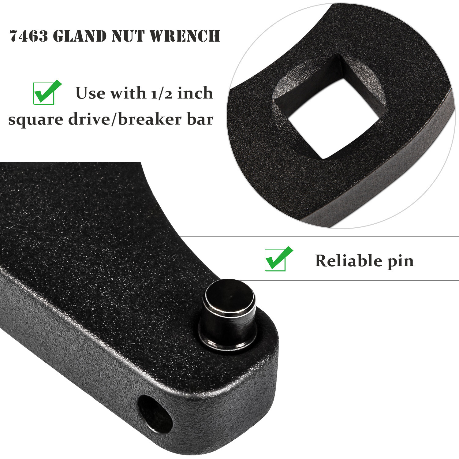 Adjustable Gland Nut Wrench Cap Remover #7463 For Hydraulic Cylinders Equipment