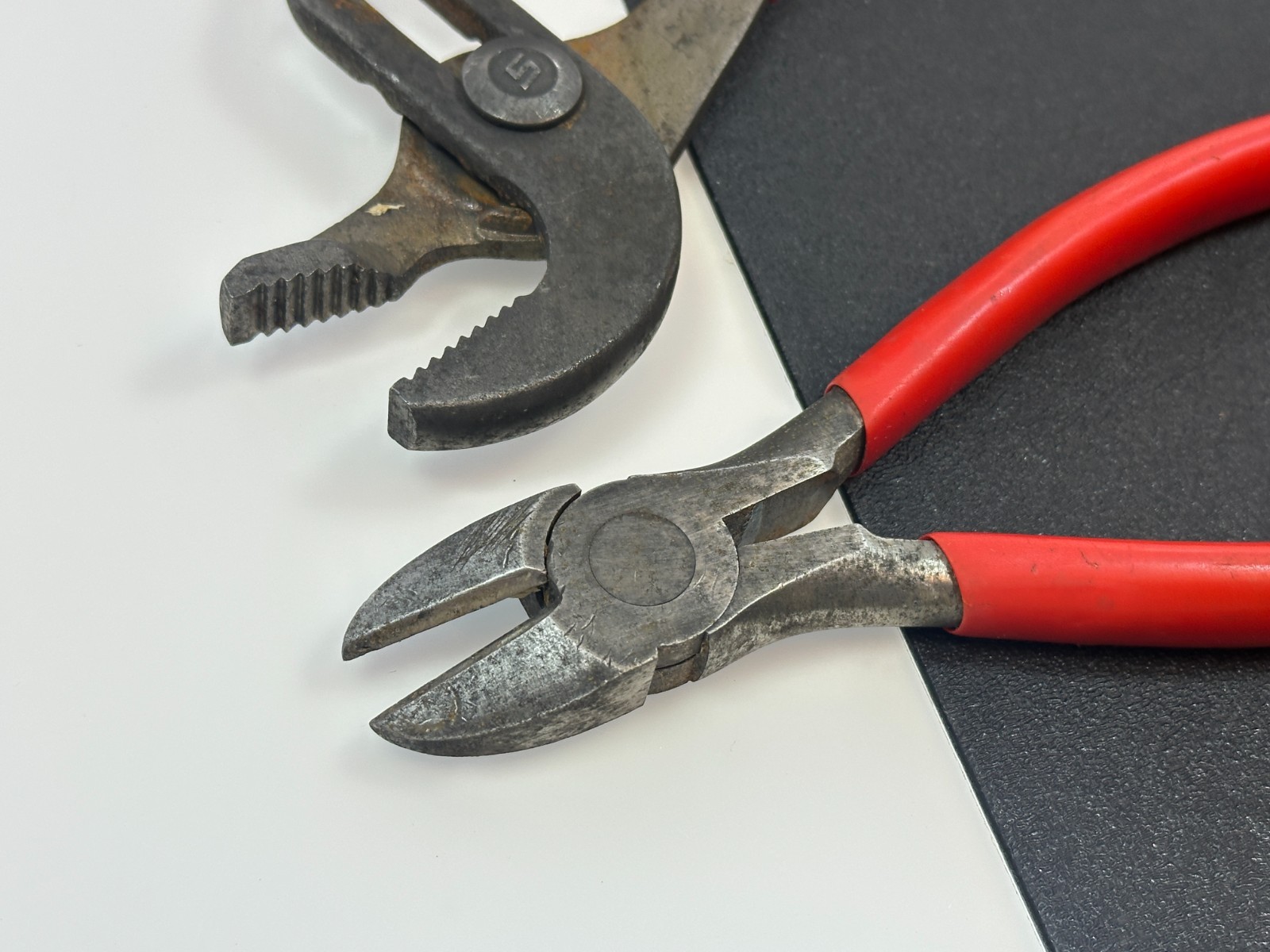 🇺🇸 Snap-On Tools USA 2pc Pliers Set Lot 91CP Slip-Joint 87ACP Diagonal Cutter