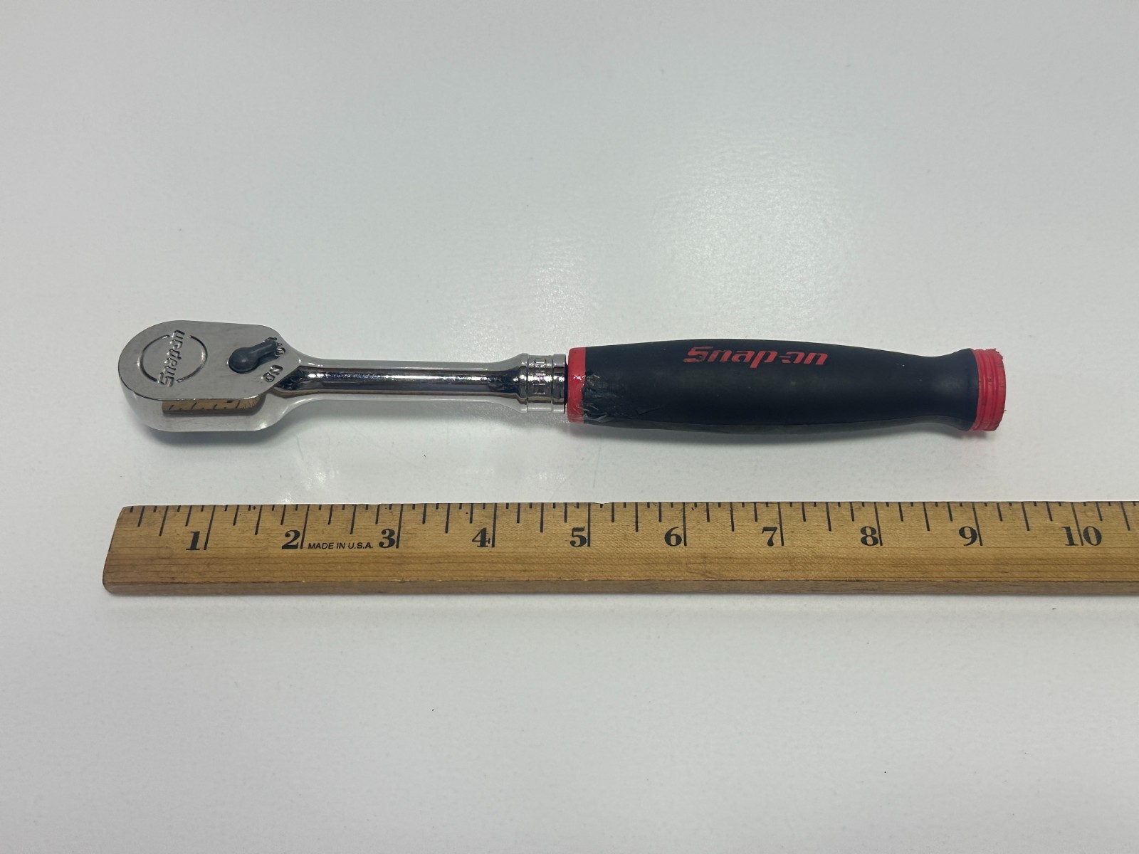 🇺🇸 Snap-on Tools USA 3/8″ Drive RED Soft Grip Standard Handle FH80
