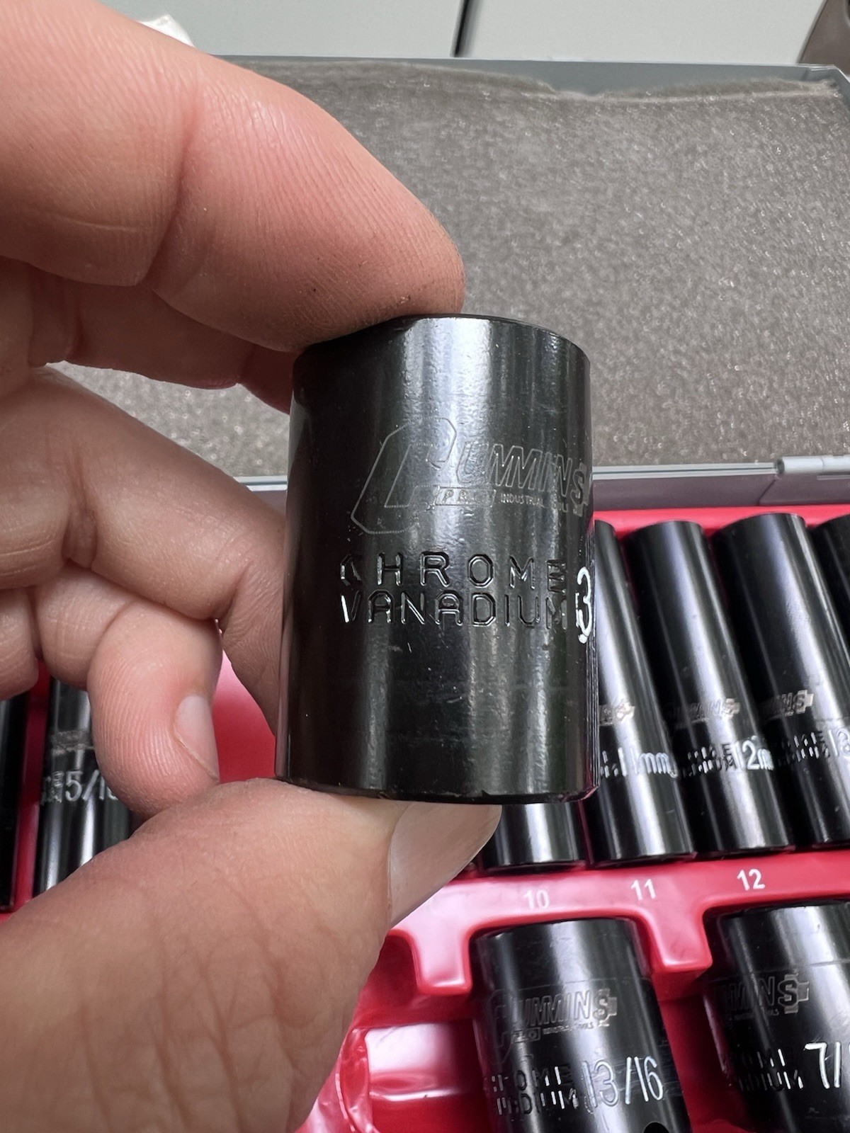 Chrome Vanadium Cummins Impact Socket Set 37 PC Set W/ Travel Case