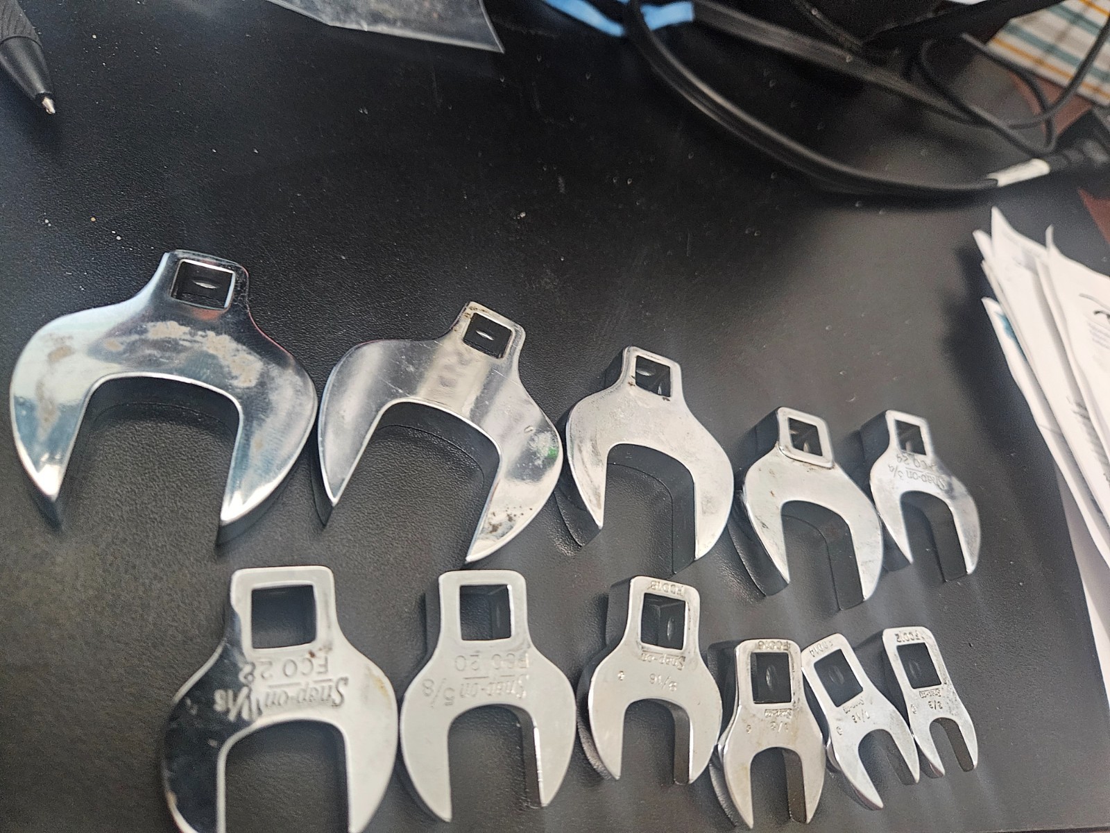 Snap -On Crowfoot Wrench Set 3/8″ through 1″ 3/8 drive