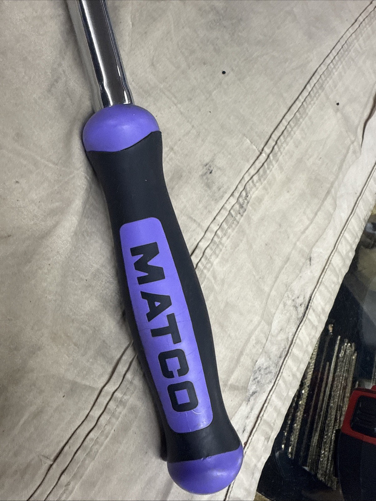 #bm242 Matco CFR248LFX 1/2” Drive 88 Long Handle Locking Flex Head Ratchet Prpl